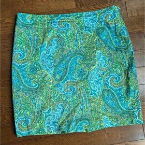 Jones New York signature stretch mini skirt boho beachy vibrant color